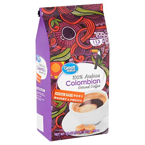 Great Value Great Value 100% Arabica Colombian Medium Dark Ground Coffee - 32 oz.