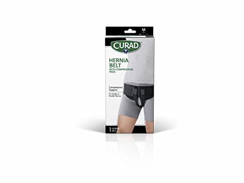 Curad Curad Hernia Belt with Compression Pads, Black, Medium