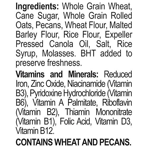 Post Great Grains Crunchy Pecan Cereal, Heart Healthy Cereal with Crunchy Pecans and Granola Clusters, Non-GMO Project Verified, 16 OZ Box (Pack of 4)