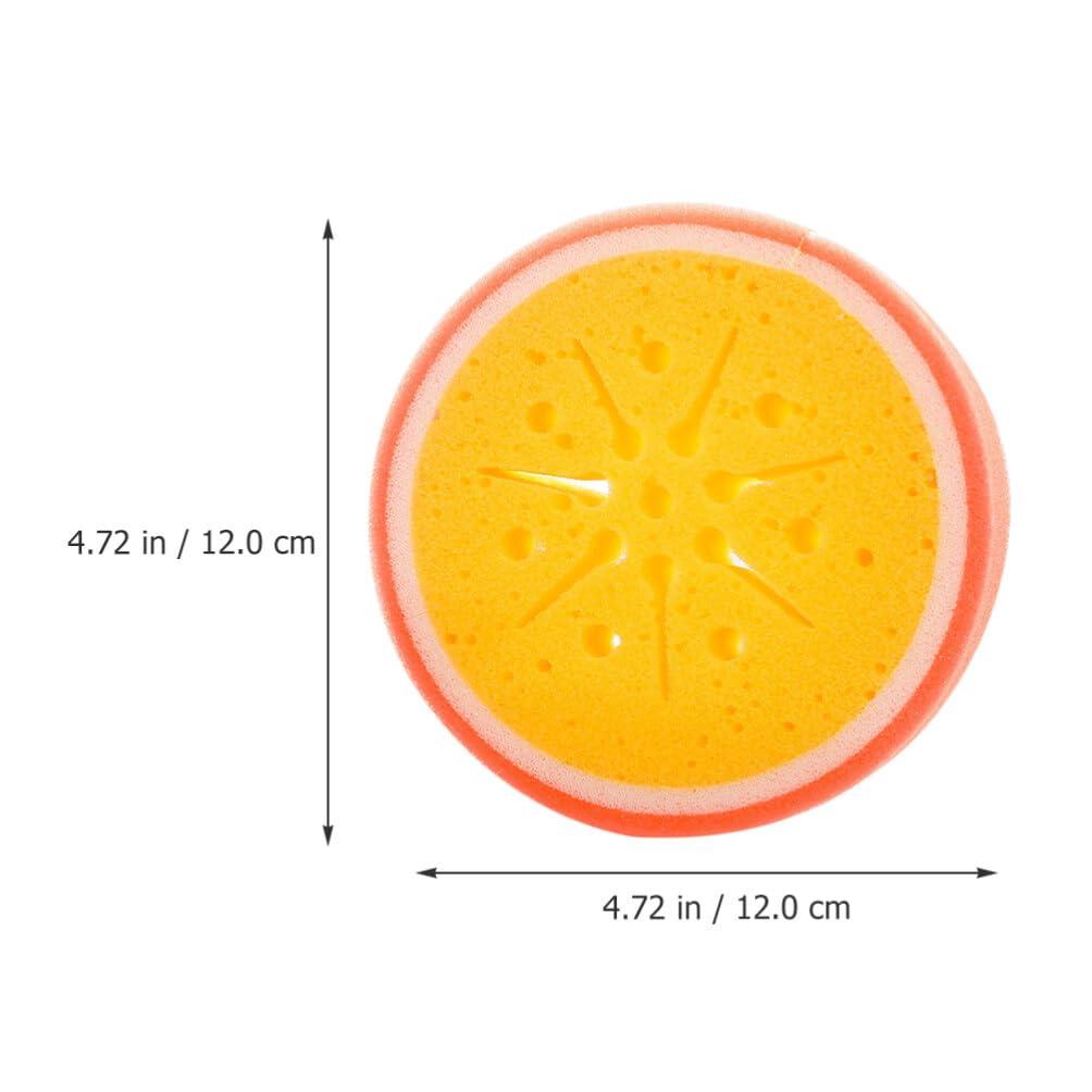 JECOMPRIS JECOMPRIS 12pcs Cleaning Sponge Cute Fruit-Shape Kitchen Sponge Washing Sponge Dish Cleaning Sponge Scrubber(4.72X4.72X1.38in)