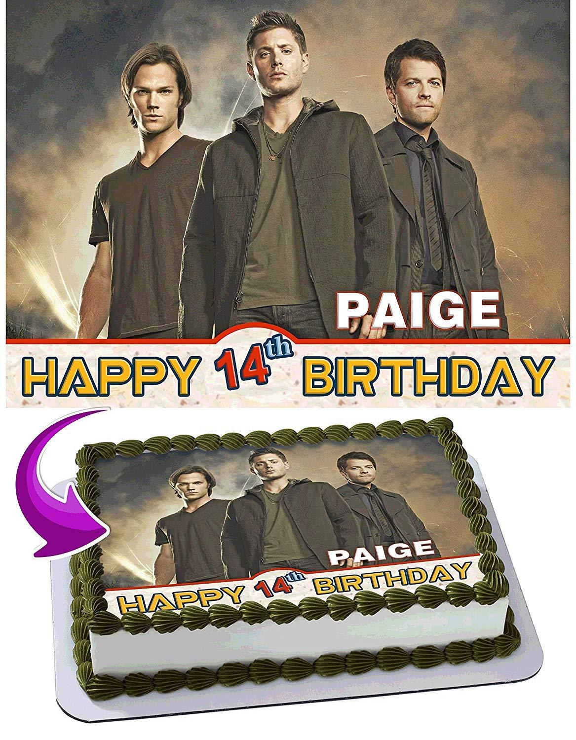 Cakecery Super Natural Edible Cake Image Topper Personalized Birthday Cake Banner 1/2 Sheet