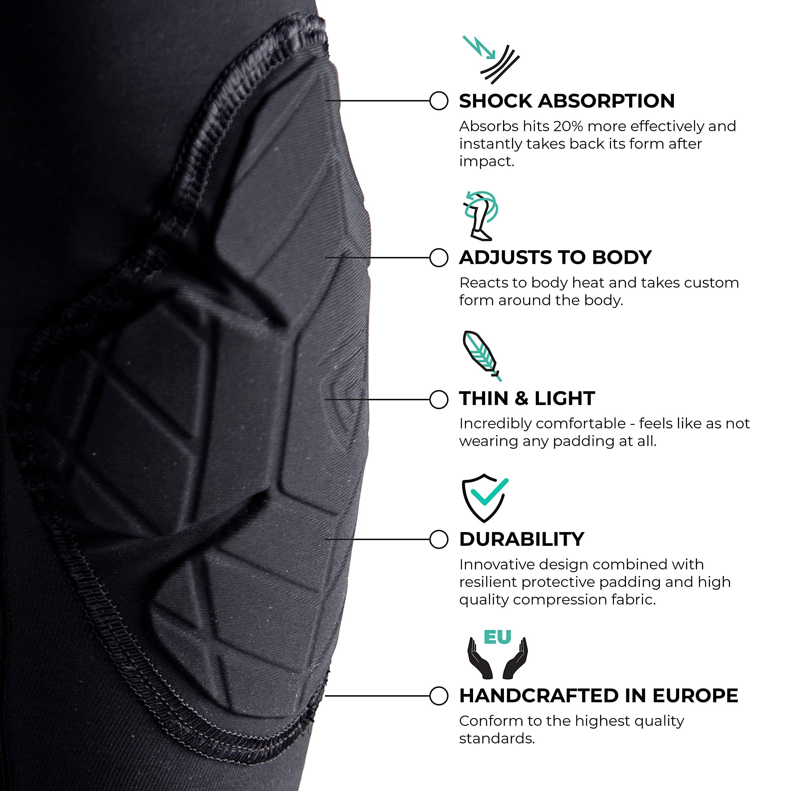 Gamepatch Gamepatch Knee Pads | Compression Sleeve Joint Protection | Shock Absorbing Technology | Men Women Kids, Black, Size XL