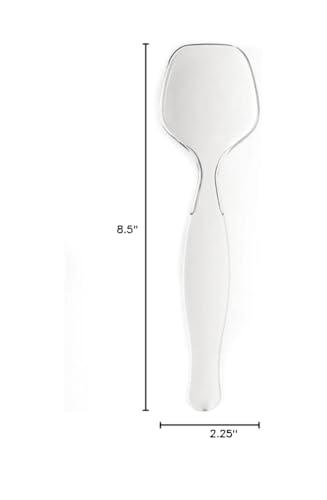 EcoQuality Clear Plastic Disposable Serving Spoons Large 8.5 inches Serving Utensils Heavy Duty Ideal for Soups, Salads Buffet Catering Restaurants Party Weddings - Pack of 144