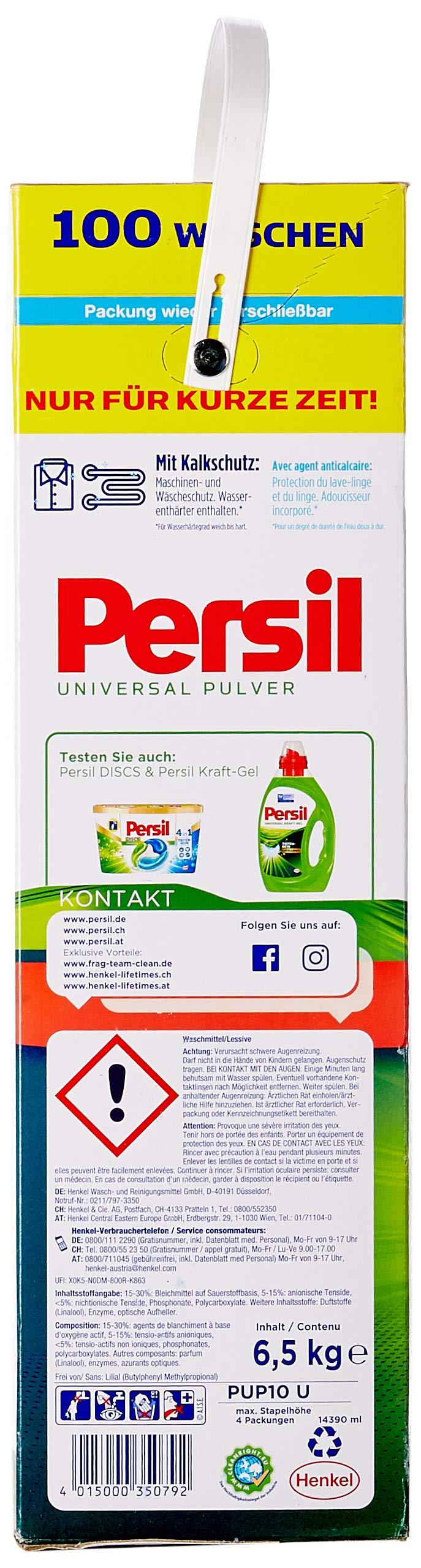 Persil Persil Laundry Detergent Universal Mega Pack (100 Loads / 6.5 Kg)