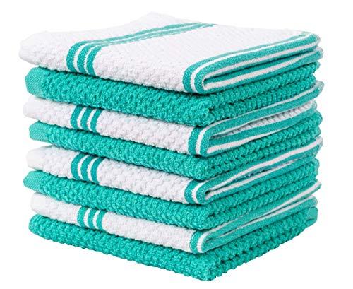 Living Fashions Living Fashions 8 Pack Dish Cloths for Washing Dishes - 100% Cotton Absorbent Dish Towels Size 12\" x 12\" - Perfect Dish Rags for Washing Dishes - Kitchen Rags and Washcloths for Dishes