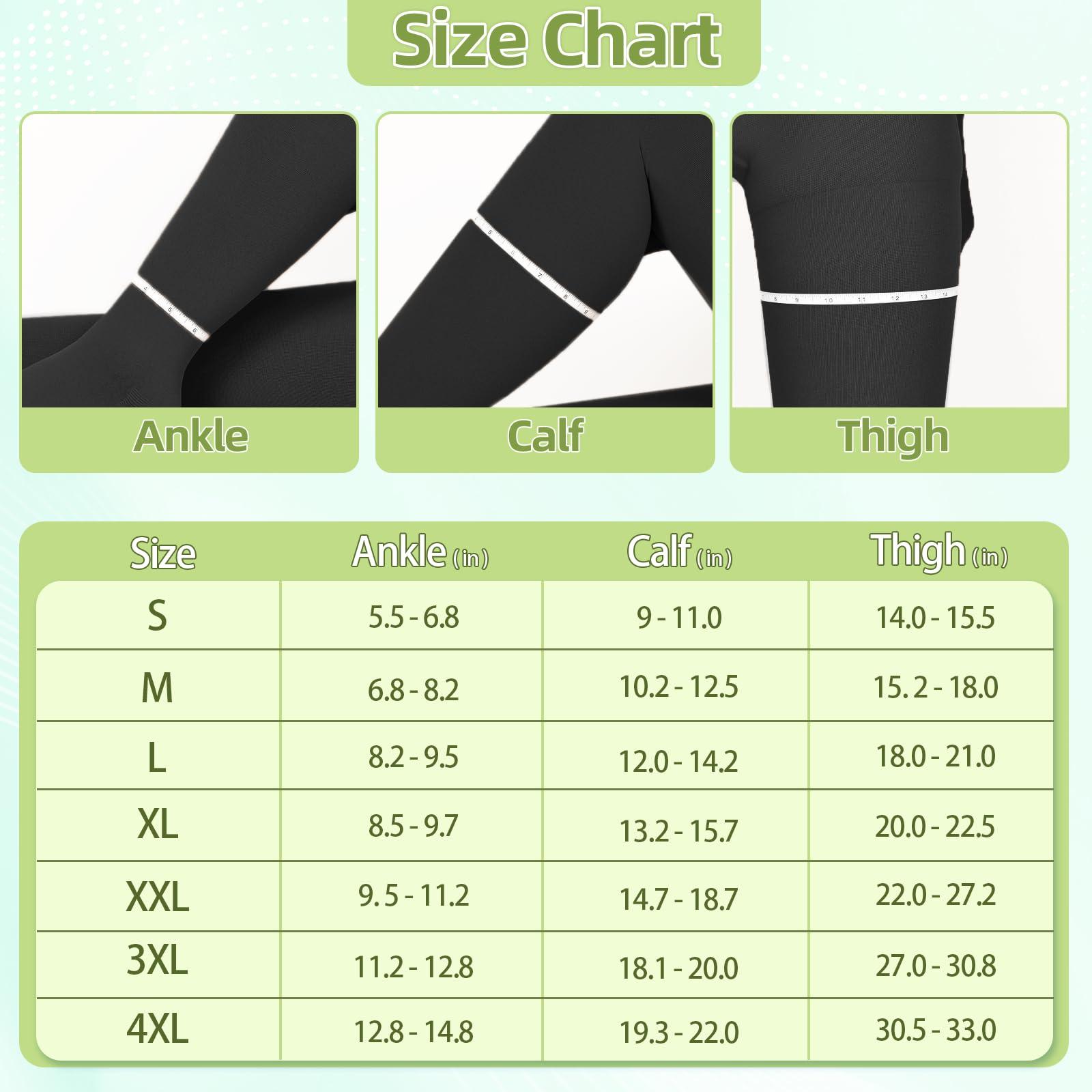Wegitcs Compression Pantyhose for Women & Men 2 Pairs Closed Toe 15-20mmHg Medical Graduated Compression Stockings Waist High Support Tights Opaque Leggings for Varicose Veins Edema Flight,Black XL