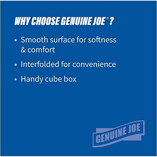 Genuine Joe Genuine Joe GJO26085 Cube Box Facial Tissue, 2-Ply, 85 per Box, White (Pack of 36)
