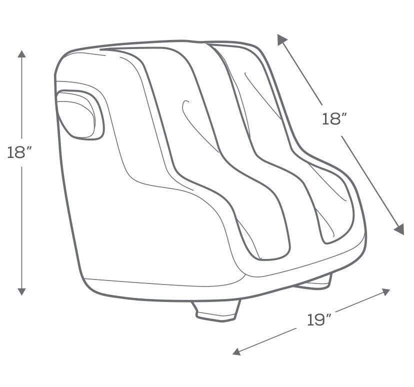 Human Touch Human Touch Reflex5s Foot & Calf Massager for Stress & Plantar Fasciitis Relief+Relaxation +Kneading & Compression for Circulation Support -1 Year Warranty - Adjustable Fit for Women & Men Size 12
