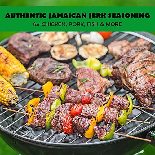 Eaton's Eaton's Authentic Jamaican Jerk Seasoning - Easy to Use, Spicy, and Flavorful Caribbean Jerk Seasoning, BBQ Rub, Grilled Chicken Seasoning or Marinade with Jerk Cooking Recipe eBook (Scotch Bonnet)
