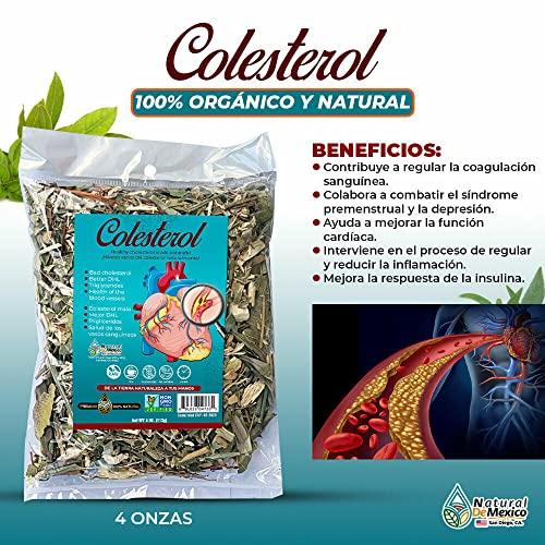 Natural De Mexico Colesterol Herbal/Tea 4 oz-113gr. Baja la Persion, el Colesterol y Triglicéridos