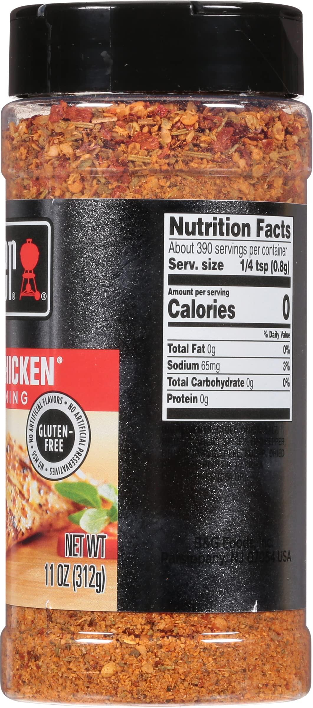 Weber Weber Kick\'n Chicken Seasoning, 11 Ounce Shaker (Pack of 2)