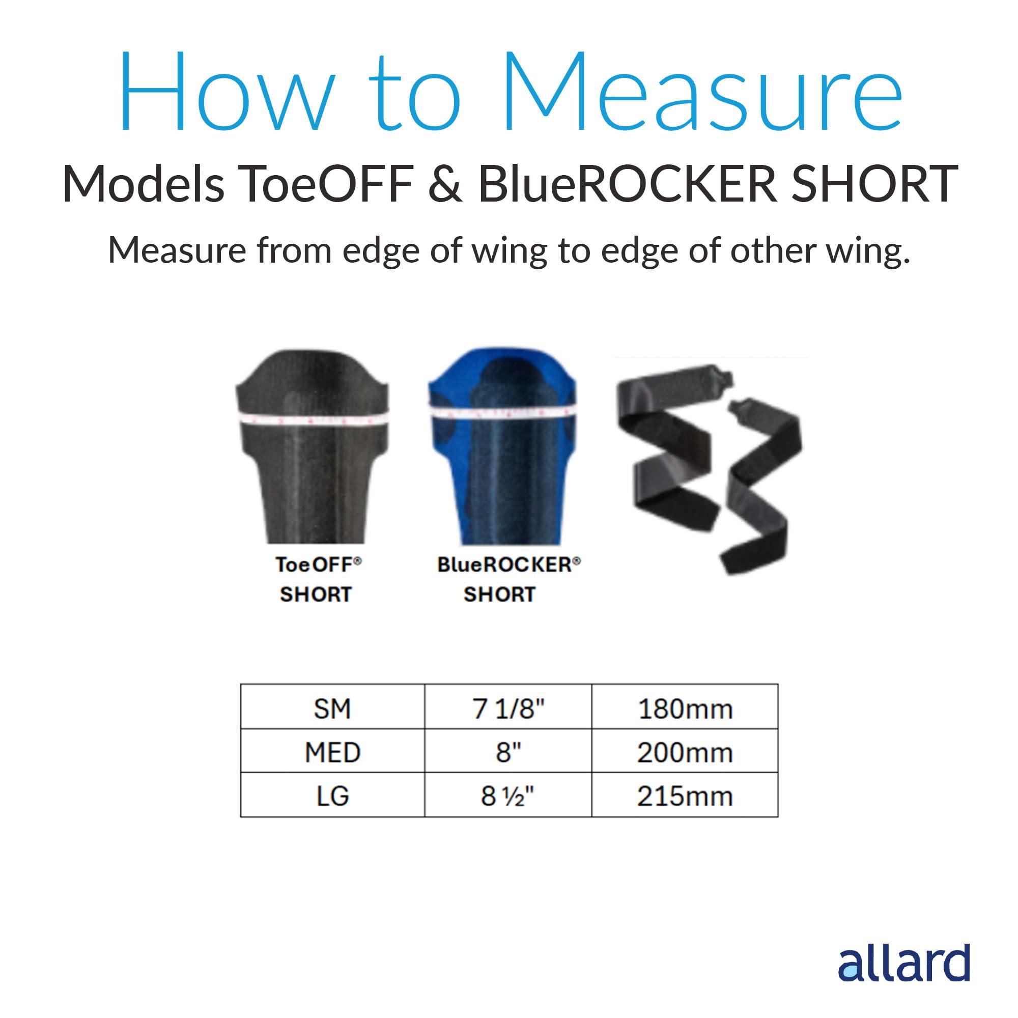 ALLARD Allard Adult AFO Strap Set for Models ToeOFF & BlueROCKER SHORT, Wrap Around (Adult Medium)