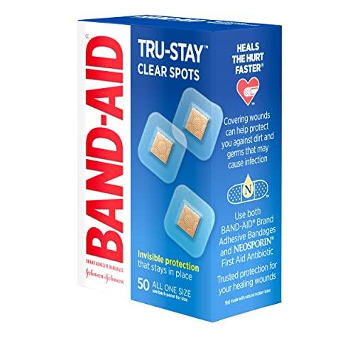 Band-Aid Band-Aid Brand Tru-Stay Clear Spots Discreet First Aid and Wound Care for Minor Cuts and Scrapes, All One Size, 50 Count