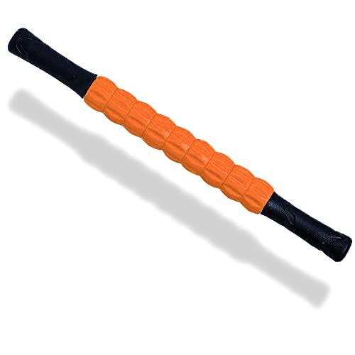 SALIHERI Muscle Roller, Lipo Roller Lymphatic Massager Lipo Massager After Surgery Recovery Muscle Roller Stick Muscle Roller for Legs Massager Roller for Muscles Deep Tissue, Lymphatic Drainage, Orange/Black