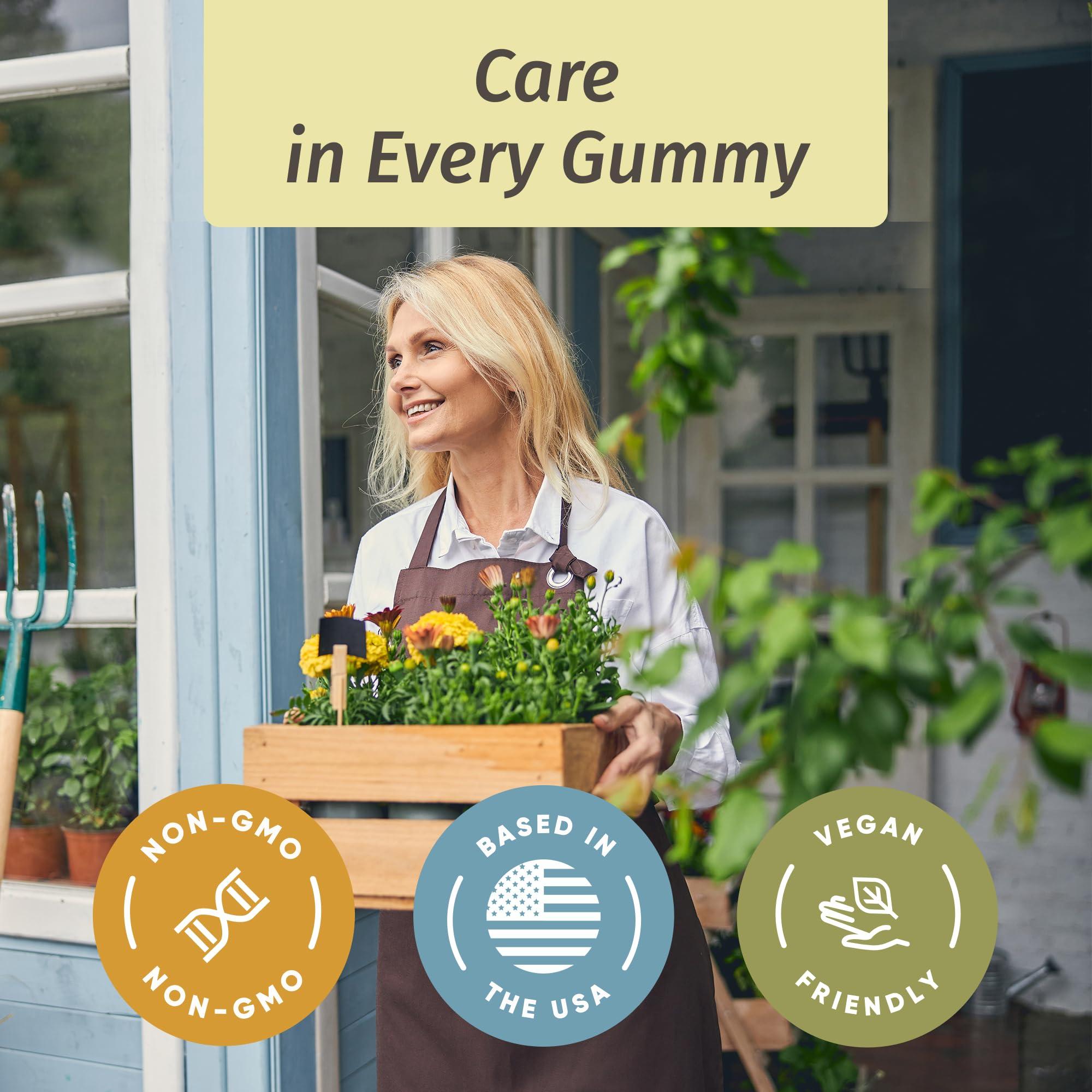 HERBAMAMA HERBAMAMA L-Methylfolate Gummies - 15mg 5-MTHF Calming Supplement for Adults - Vegan, Non-GMO Methylated Folate (Vitamin B9) for Brain Support - 60 Pectin-Based Blueberry-Flavored Chews