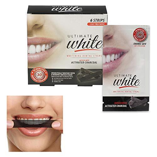 NineLife Basics 6 Teeth Whitening Strips Charcoal Strips Dental Whitener Tooth Whitening Strip