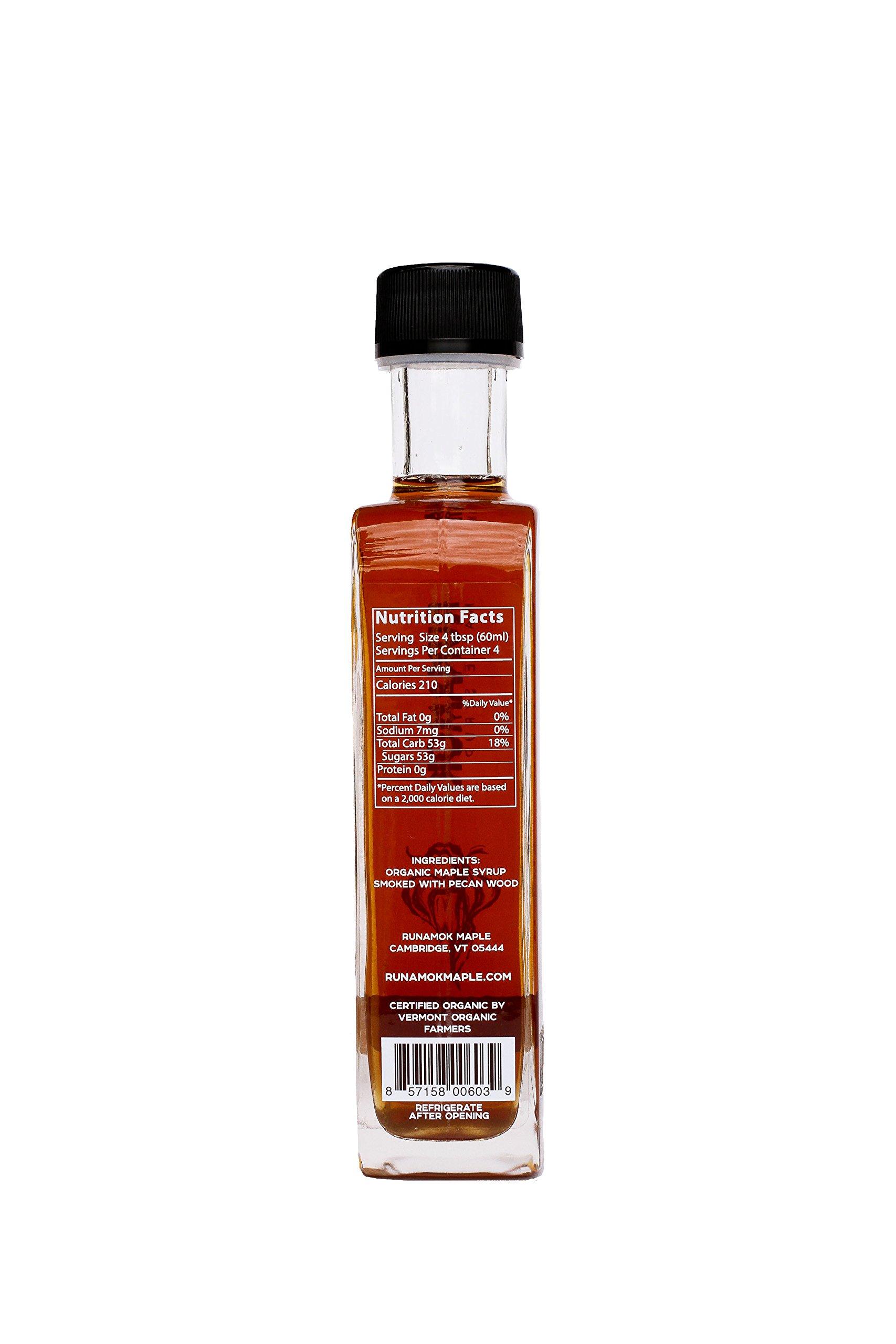 Runamok Runamok Pecan Wood Smoked Maple Syrup Organic - Authentic & Real Vermont Maple Syrup | Pure Strong Flavor | Great for BBQ, Broiled Salmon, Vinaigrettes & Cocktails | 8.45 Fl Oz (250mL)