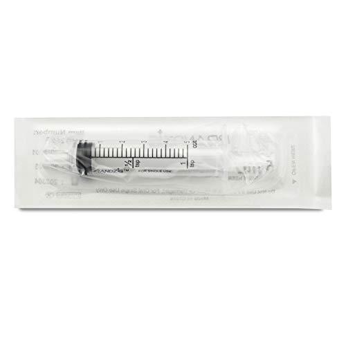 BRANDZIG 5ml Oral Syringes - 100 Pack – Luer Slip Tip, No Needle, Individually Blister Packed - Medicine Administration for Infants, Toddlers and Small Pets (No Cover)