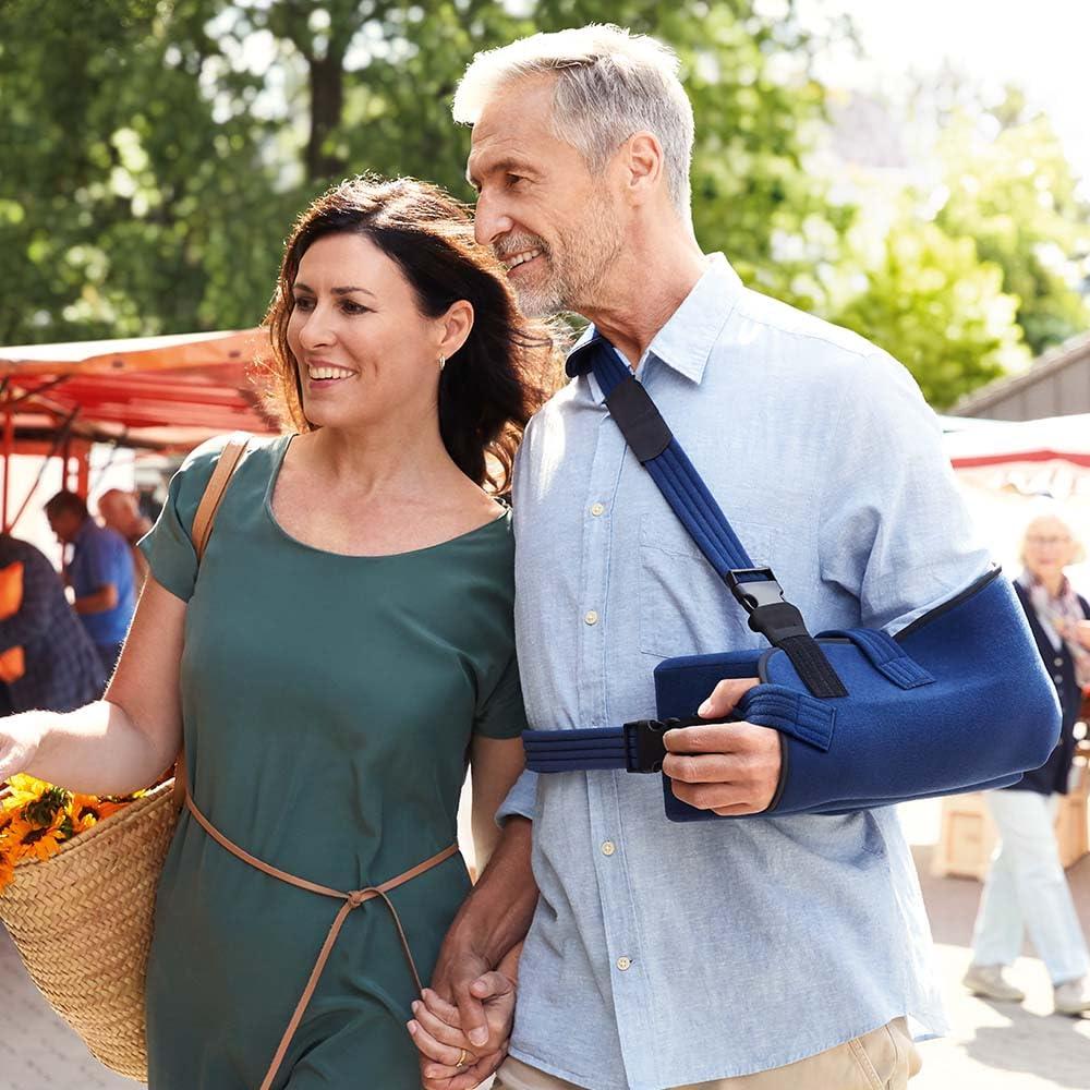 Actimove Actimove Professional Shoulder Abduction Sling | Shoulder Immobilizer Medical Arm Sling Shoulder Immobilizer for Broken, Dislocated, Fracture or Strain Injury Support, Right & Left Arm | Blue, Medium
