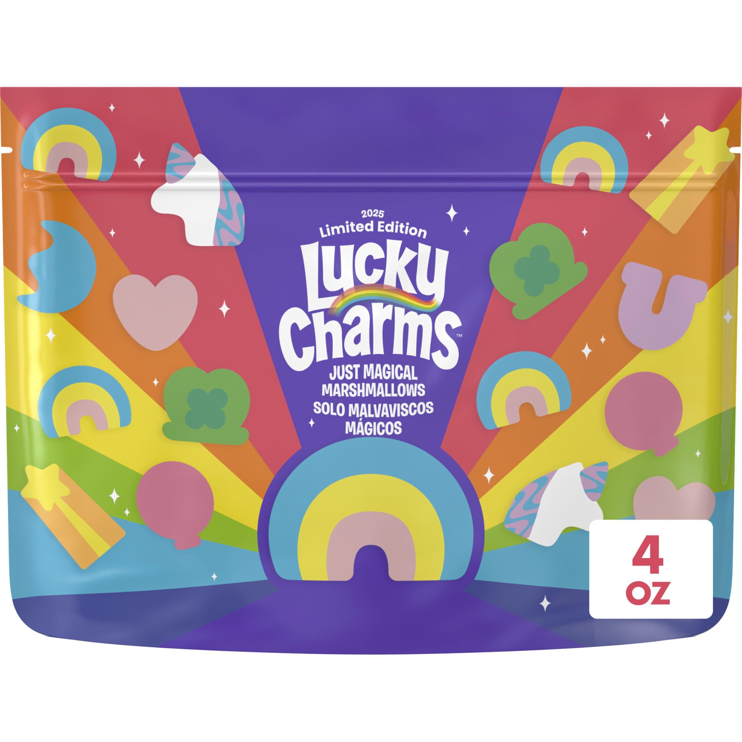 Lucky Charms Lucky Charms Just Magical Marshmallows, Limited Edition Snacks, Dessert Ingredient and Topping, 4 oz