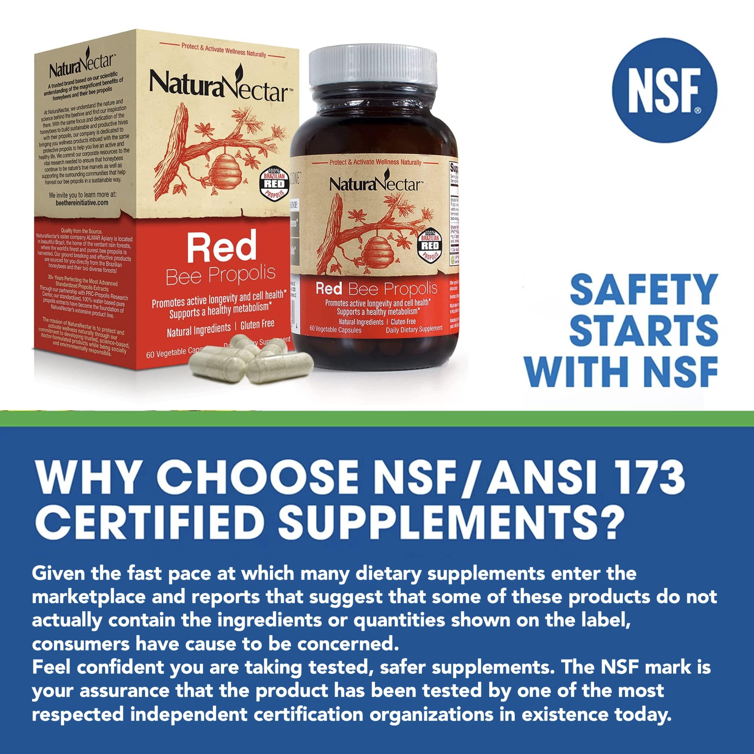 NaturaNectar NaturaNectar Natural Bee Propolis Bundle - Green and Red Propolis - for Immune and Memory Support* and a Healthy Metabolism* - 60 Capsules per Bottle