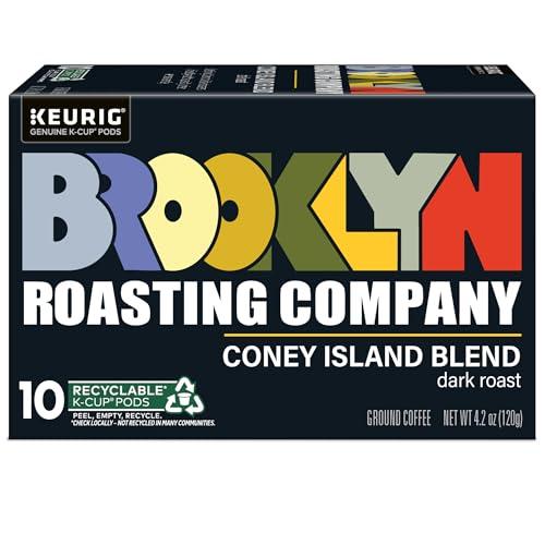 Brooklyn Roasting Company Brooklyn Roasting Company Coney Island Blend, Single Serve Keurig K-Cup Pods, Dark Roast Coffee, 10-Count Box