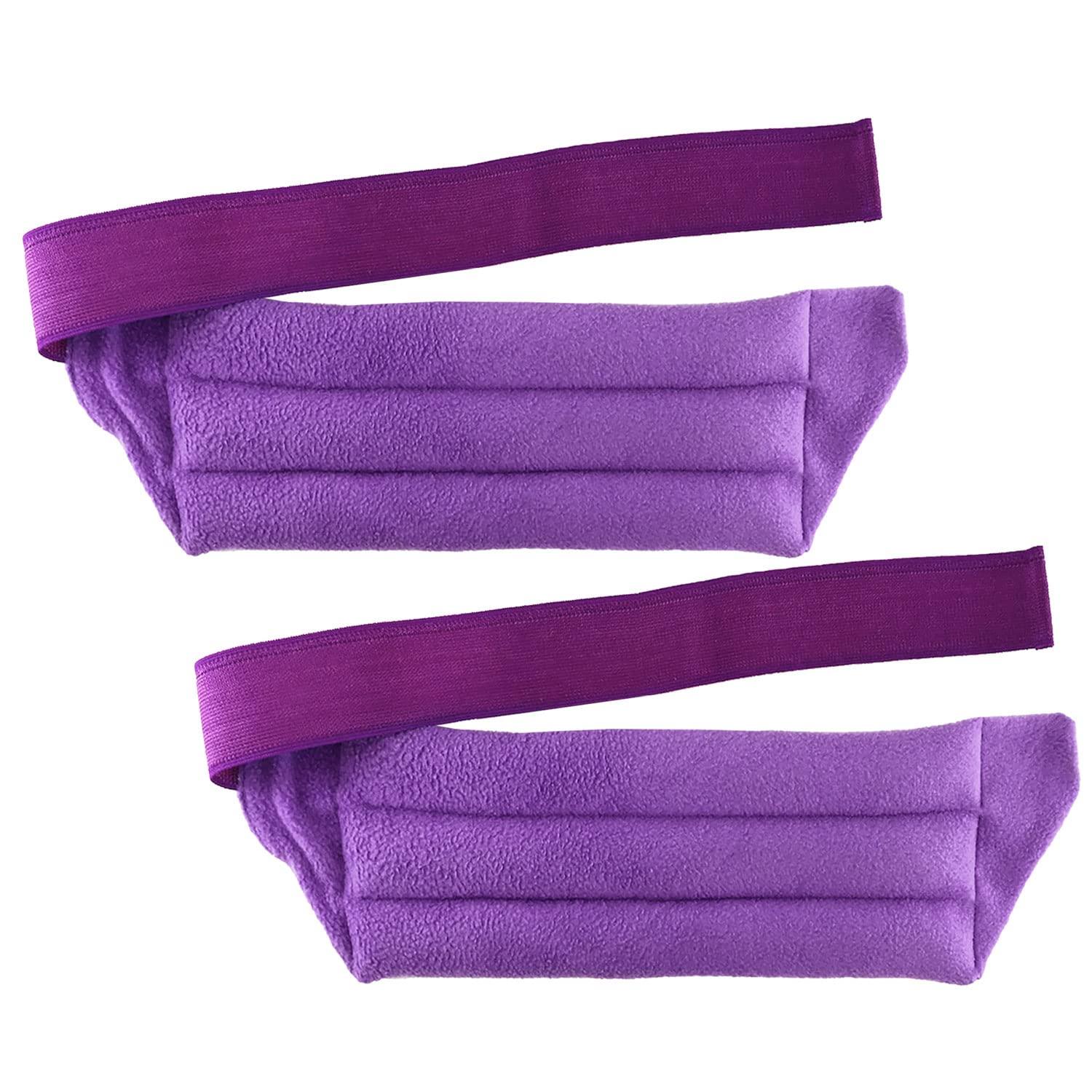 MY HEATING PAD Microwavable Heating Pads for Lower Back and Menstrual Cramps - Moist Microwave Heating Pads for Muscles and Joints - Natural Microwave Hot Packs Heat Pads for Lower Back Pain - 2 Packs Purple
