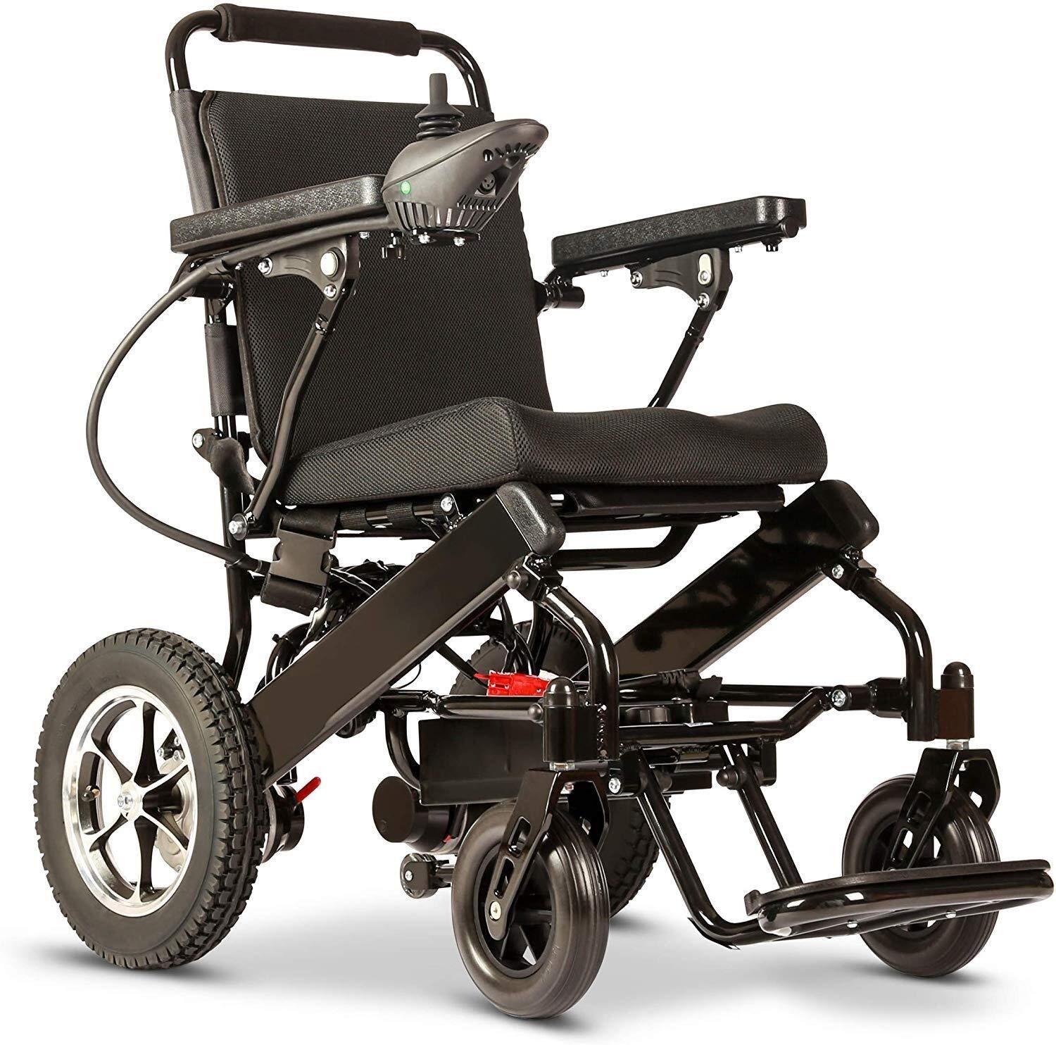 Wyyggnb Wyyggnb Electric Wheelchair for Adults, Aviation Travel Safe Electric Wheelchair Foldable Heavy Duty Power Wheel Chair (Black)