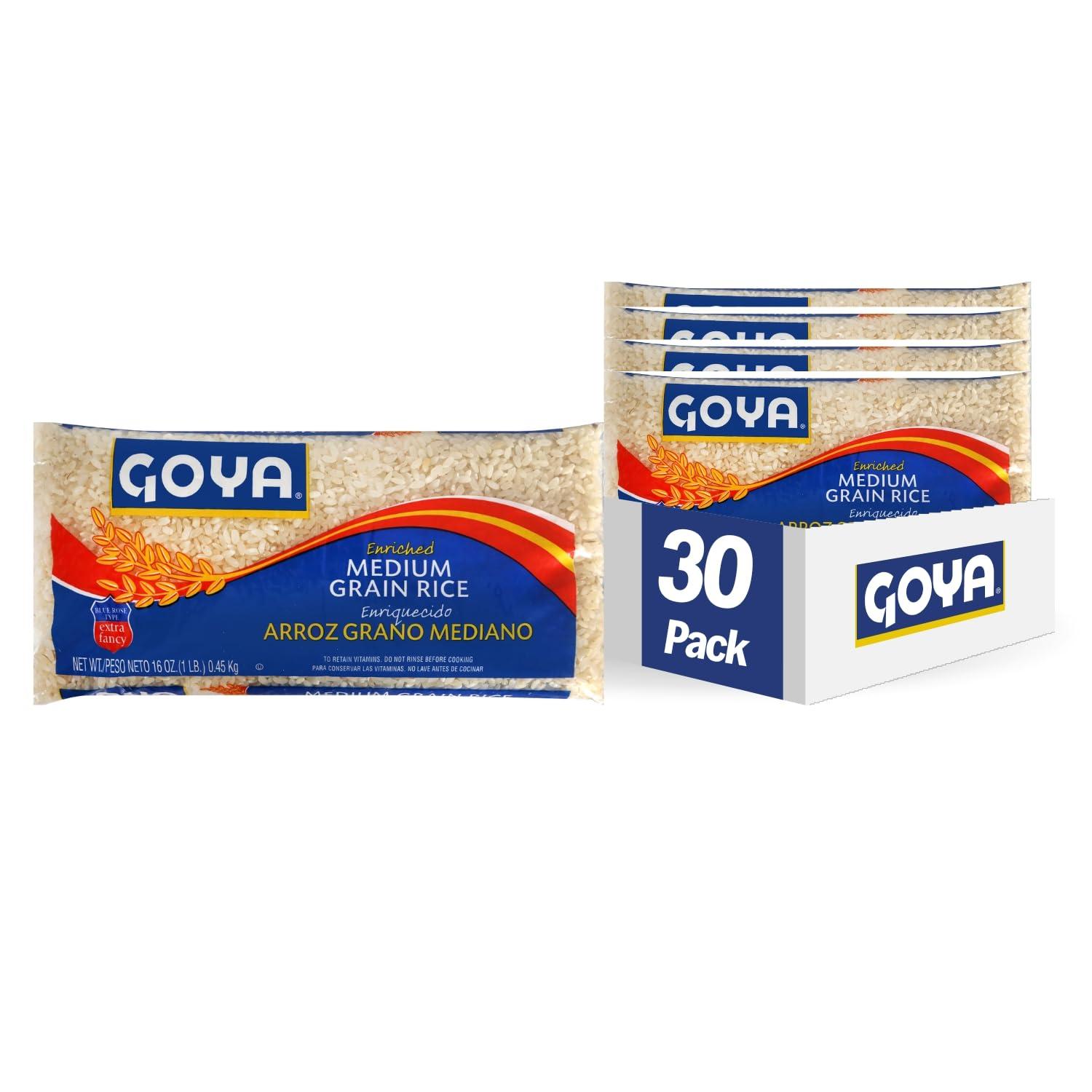 Goya Goya Foods Enriched Medium Grain Rice, 1 Pound (Pack of 30), 16-Ounce