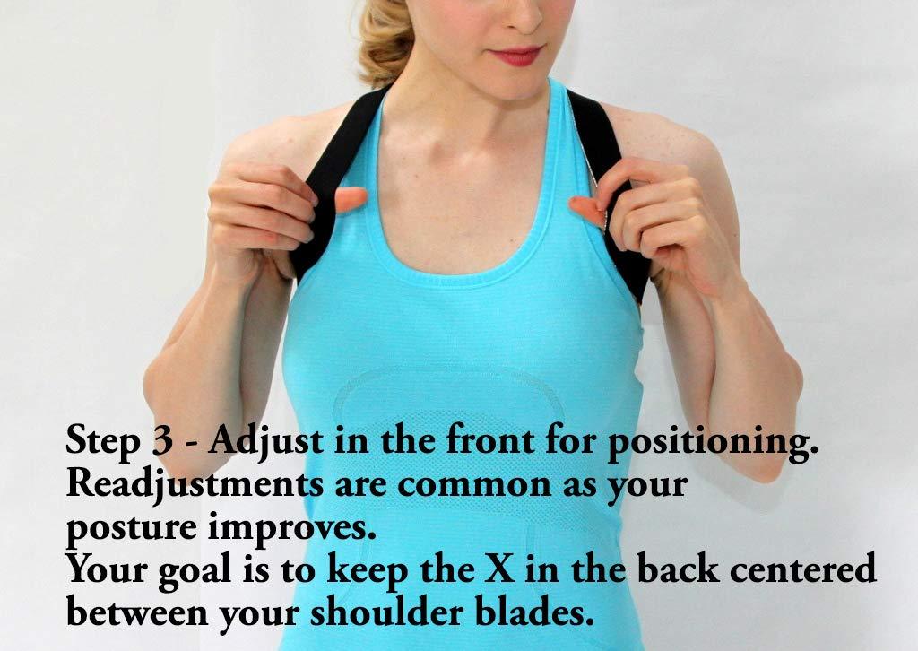 POSTURIFICBRACE .COM ENJOY INSTANT POSTURE IMPROVE Posture Corrector Softer More Comfortable Wear 15 Minutes A Day Shoulder Support Posture Brace Posturific Brace Including 4 Posture Exercises - Available in Colors and Sizes (Black Small)