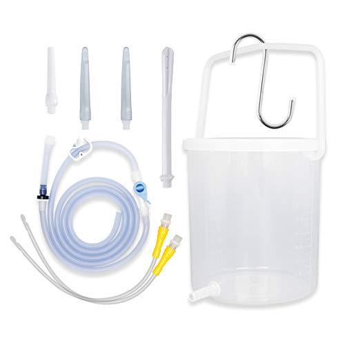 TopQuaFocus TopQuaFocus Enema Bucket Kit Plastic Enema Bucket for Cover Colon Cleansing 2 Quart Enema Silicone Hose 6.5 Foot Long Colon Tube……