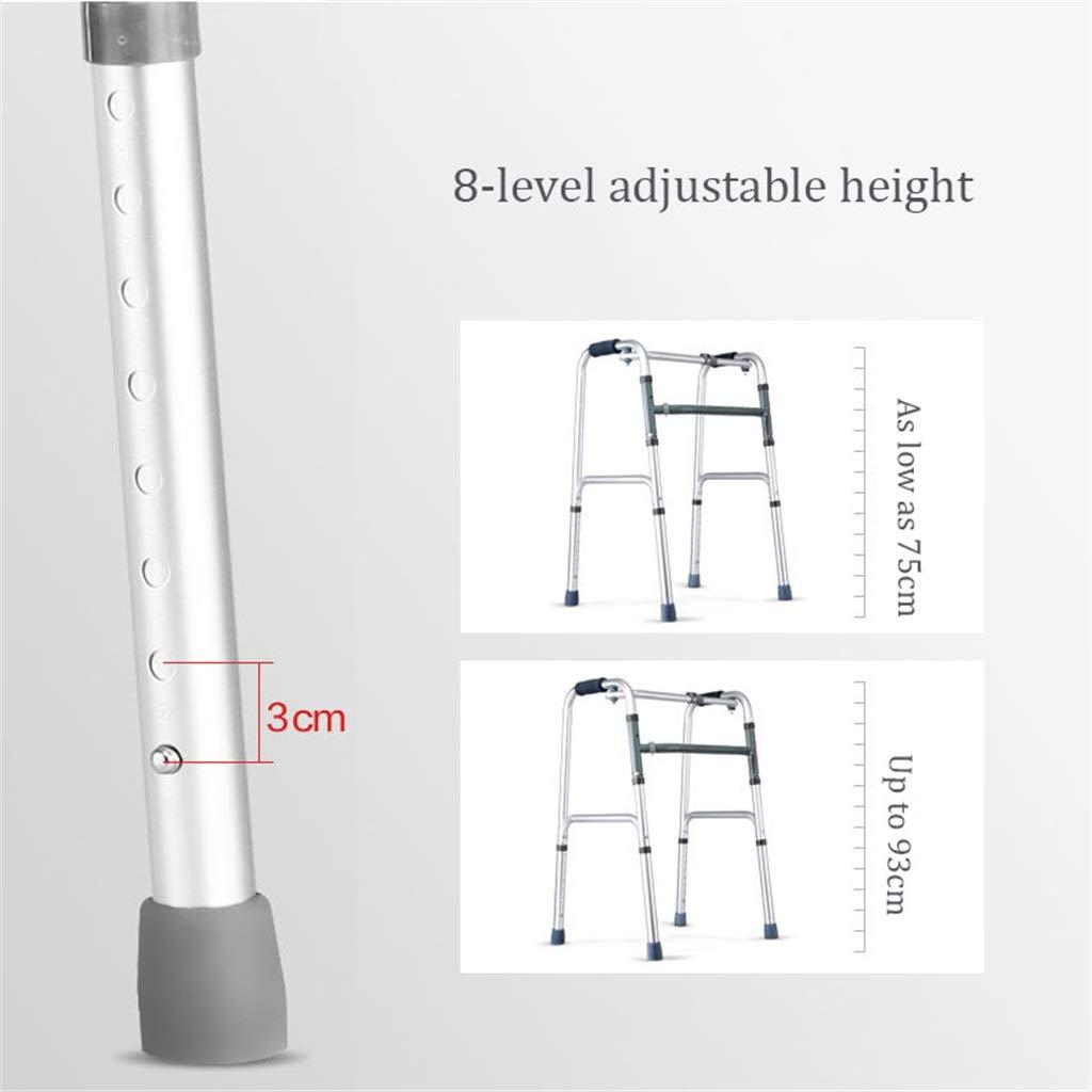 LIYIN- Walker Ultra Narrow Light Weight Walking Frame Height Adjustable and Ergonomic Handle for Elderly and Disabled-Adjustable Height - Medium