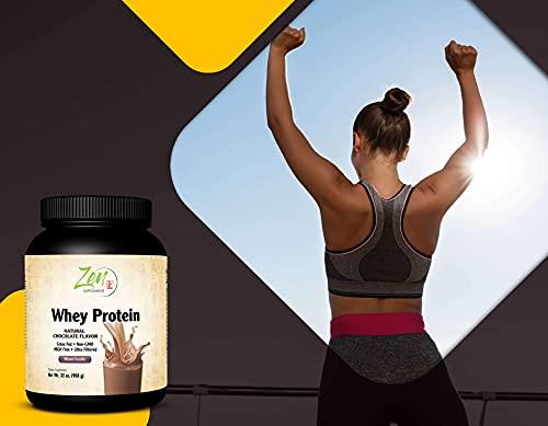 Zen Supplements Zen Supplements - Organic Grass Fed Whey Protein 19g Per Serving Keto Friendly - Chocolate 32 Oz-Powder