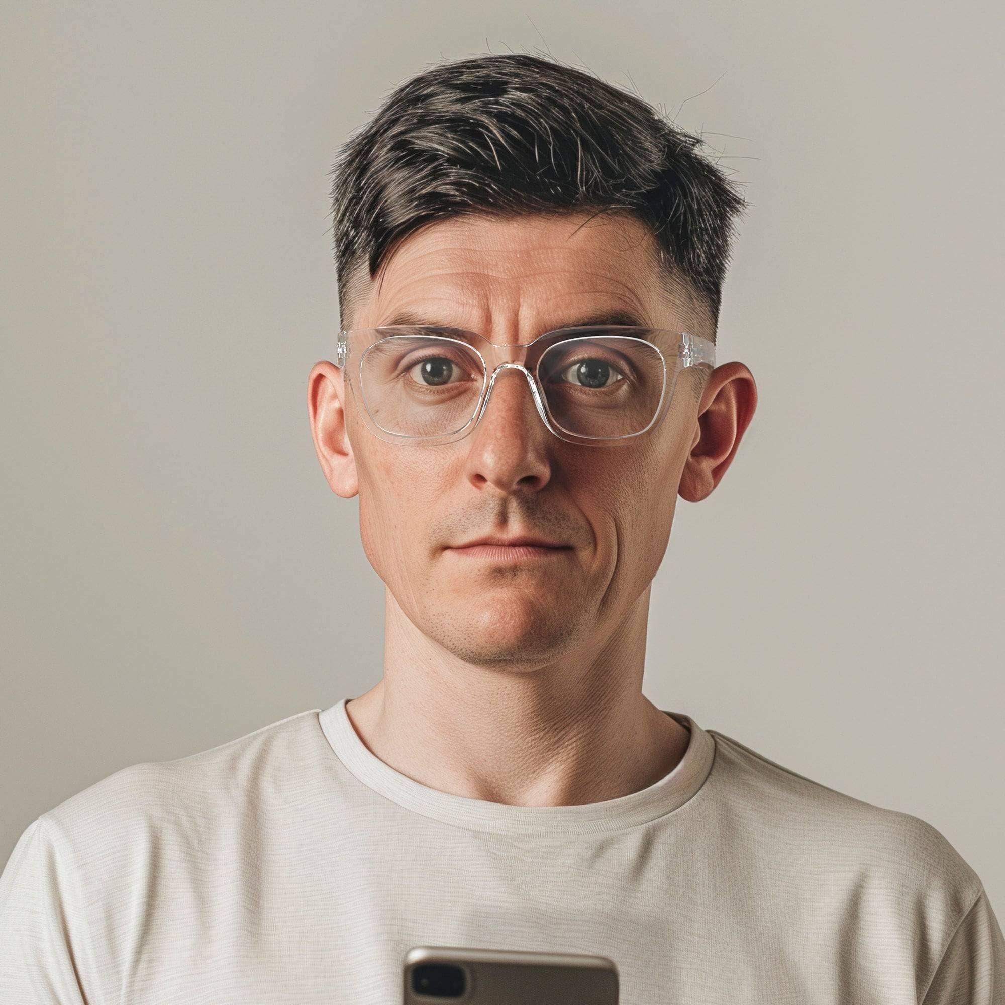 LONDON MOLE LONDON MOLE Eyewear | Reading Glasses | Rectangular Glasses | Cool Readers | Men\'s Women\'s Unisex | Spring Hinges | Transparent | + 3.0