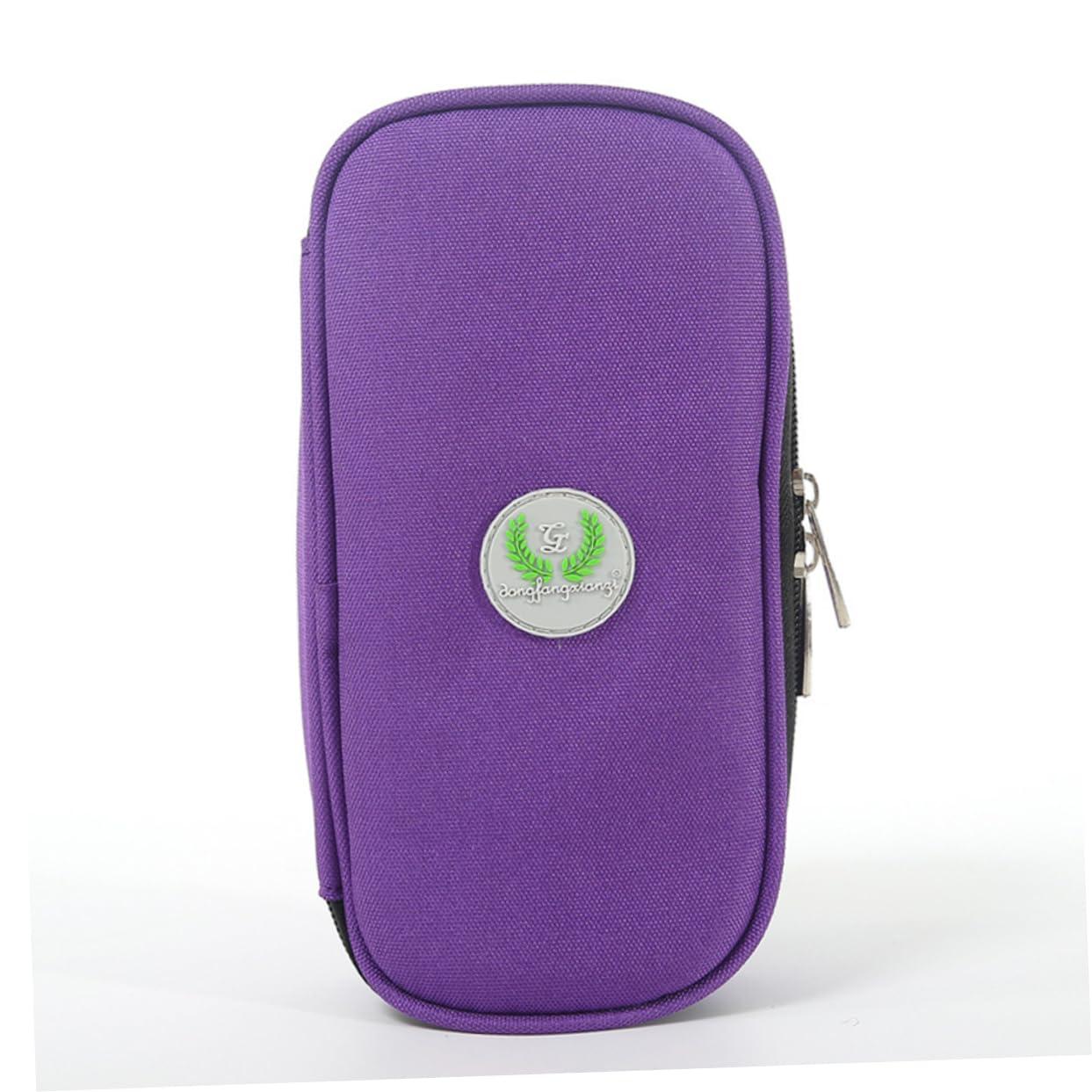 FOMIYES FOMIYES Medicine Storage Bag for Travel Cooler Insulated Container Oxford Material Portable Case Accessory Purple No Ice Included
