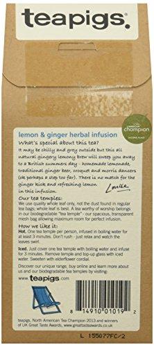 teapigs Teapigs Lemon and Ginger Tea, 15 Count (Pack of 6)