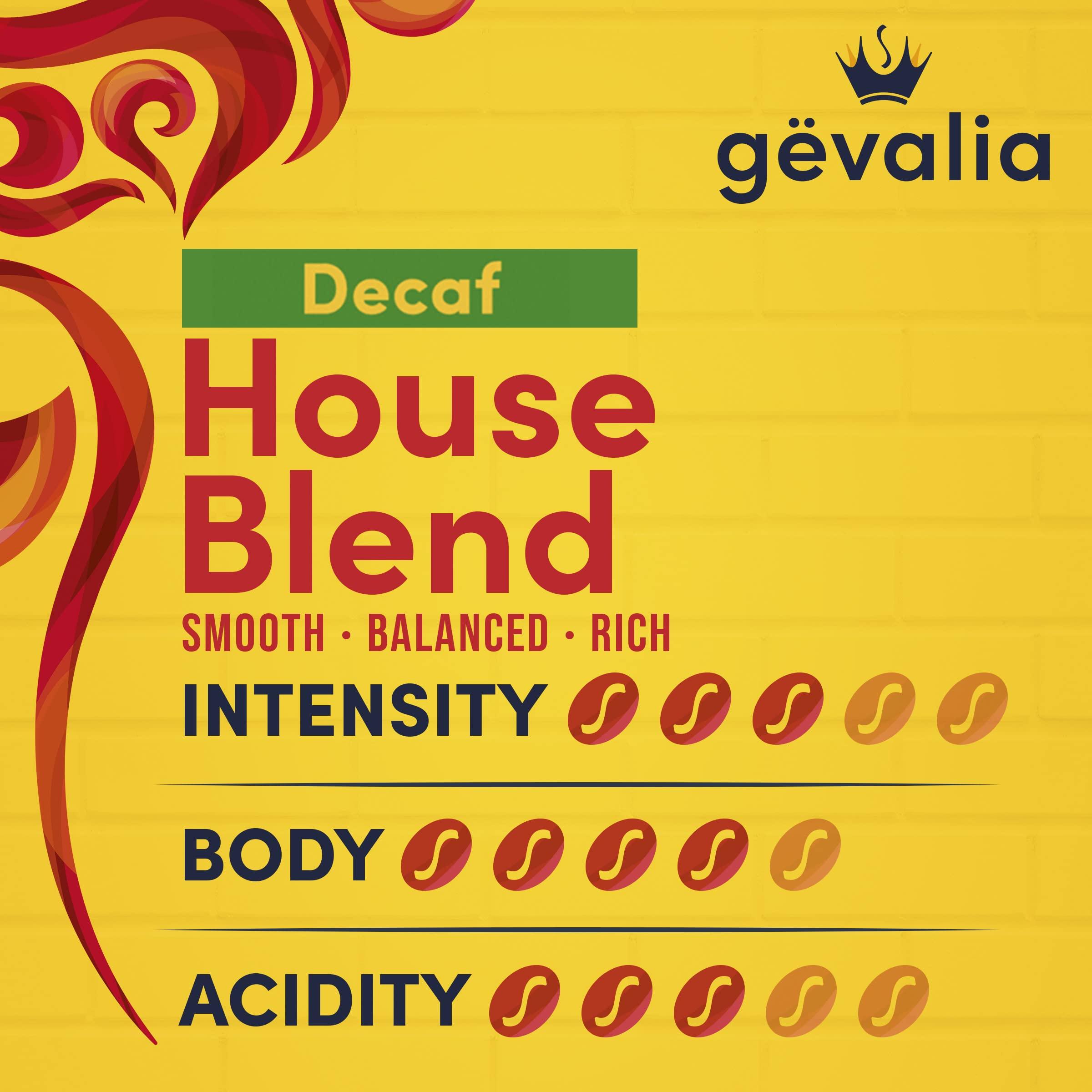 Gevalia Gevalia Decaf House Blend Medium Roast Ground Coffee (12 oz Bag) (Pack of 5)