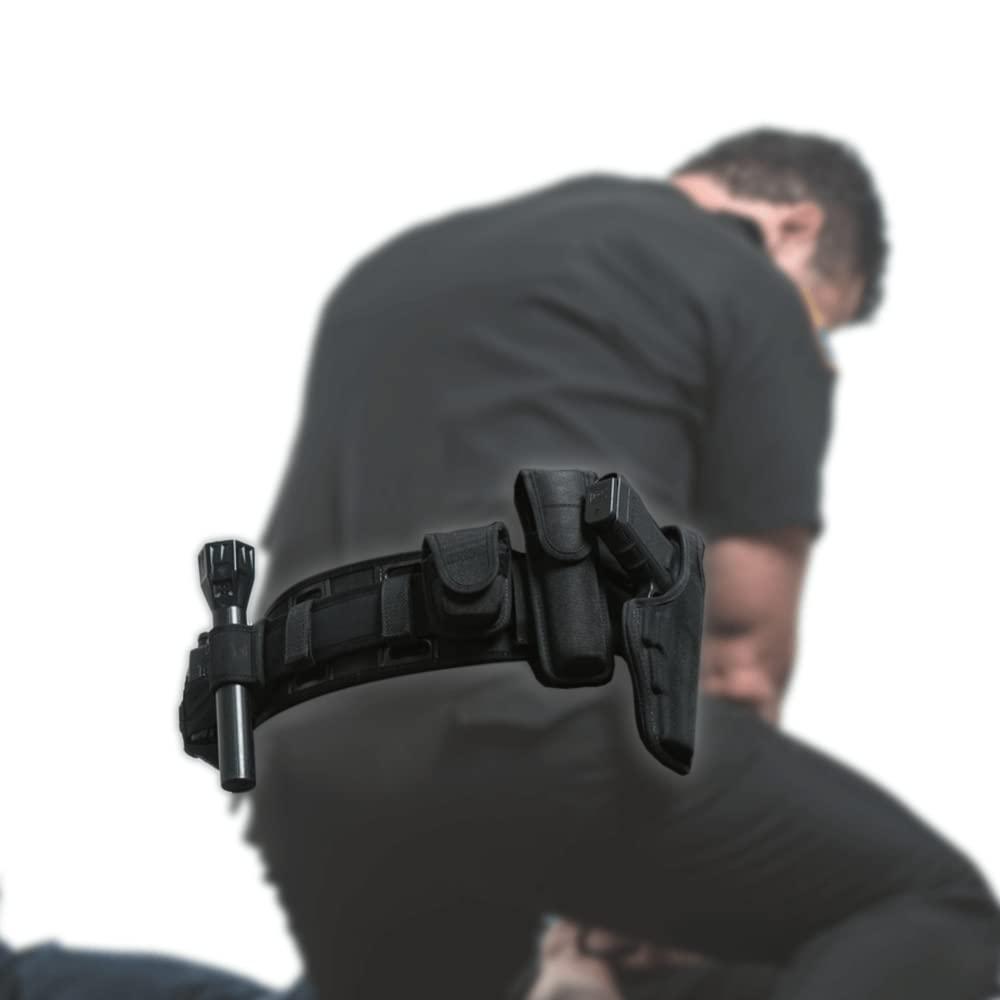 BackUpBrace BackUpBrace Duty Belt Back Support (Smooth Leather) - For Use With Police Utility Belt - Reduce Strain, Pressure and Pain While Supporting Your Lower Back - Designed for Men & Women