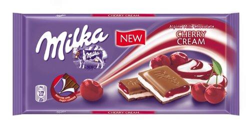 Kraft Milka Cherry Cream Chocolate Bar 100g (10-pack)