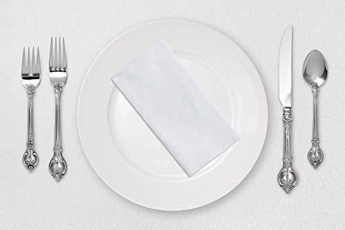 eDayDeal HomeGoods Disposable Guest Towels 200 Pack - White Napkins for Guest Bathroom, Heavy Duty Disposable Hand Towels, Ultra Absorbent Linen Feel Paper Napkins for Bathroom, Parties and Events