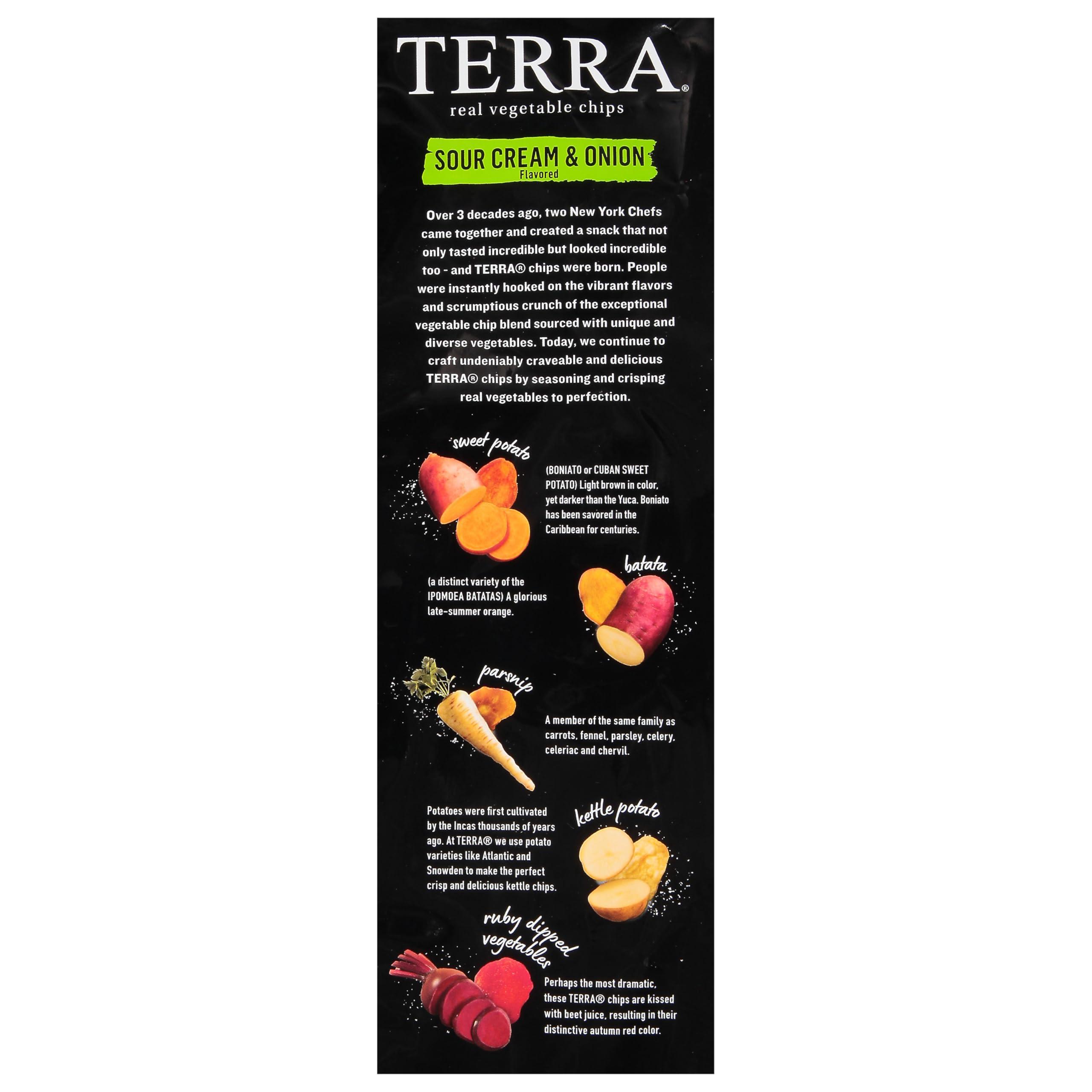Terra Terra Vegetable Chips, Sour Cream & Onion, 5 oz (Pack of 6)
