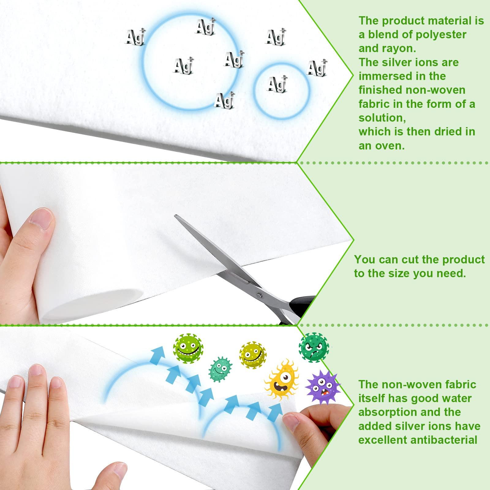 Jutom Skinfold Dry Sheet, Soft Absorbent Pads with Silver Ions, Disposable Incontinence Pads Non Chafing for Women Men Elderly Adult Skin Management (12.47 ft)