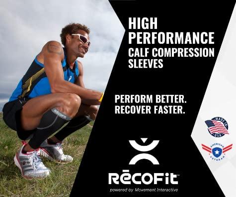 RecoFit RecoFit Calf Compression Sleeve (Black, X-Small)