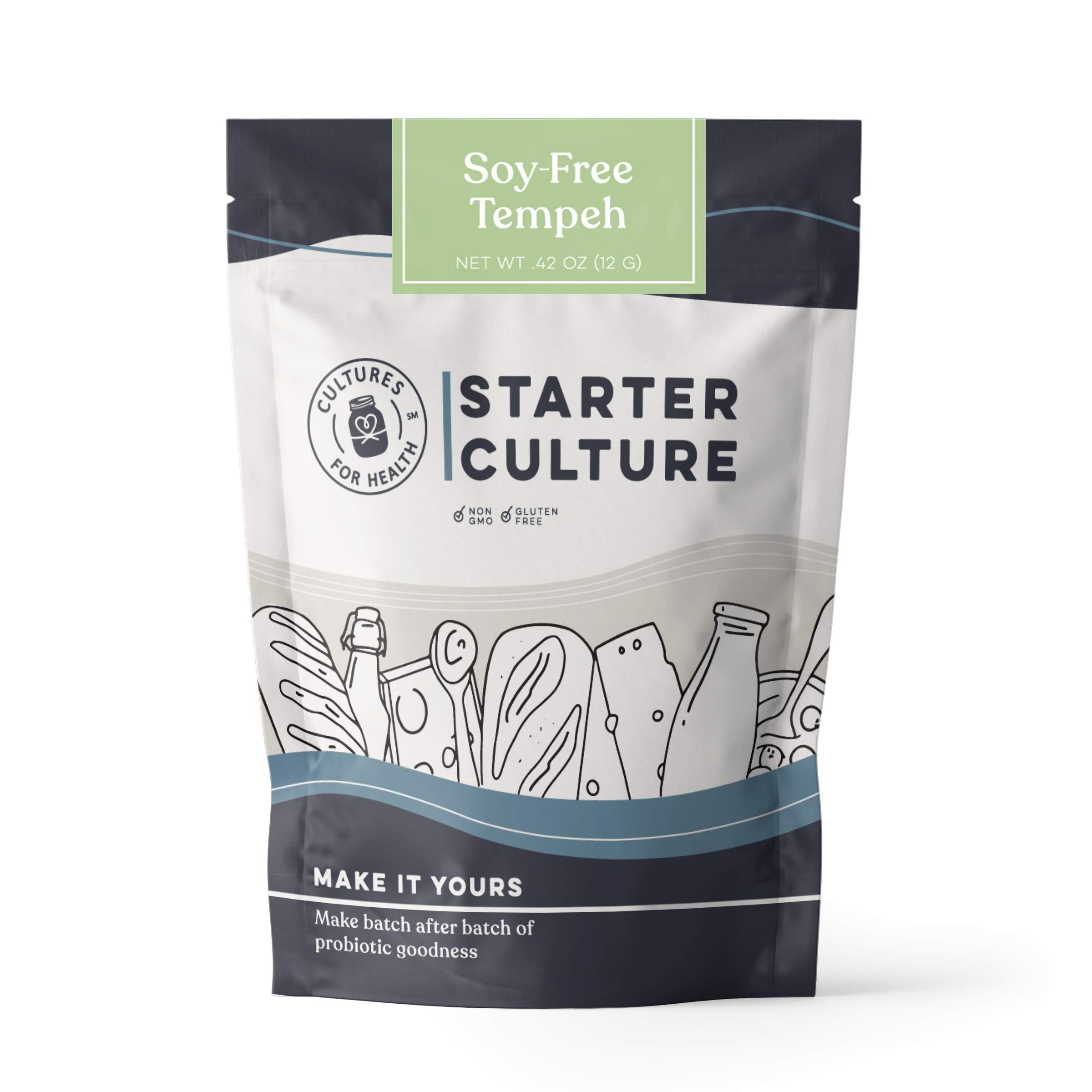 Cultures For Health Cultures for Health Soy-Free Tempeh Starter Culture | 4 Packets Spores for DIY Plant Based Meat | Gluten Free, Non-GMO Indonesian Food | Make Meatless Bacon, Vegan Nuggets, & More High Protein Snacks