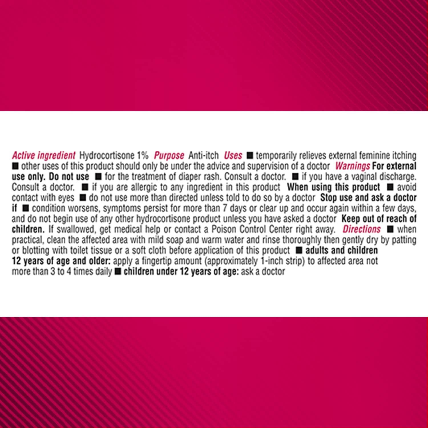 Cortizone 10 Cortizone 10 Maximum Strength Feminine Itch Cream, 1% Hydrocortisone, 1 oz. (Pack of 2)