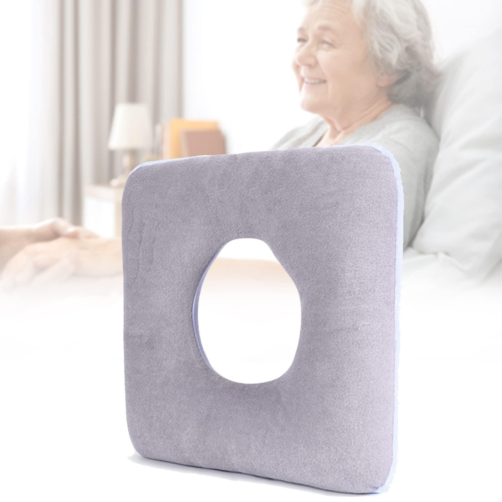 AAGAZA AAGAZA Donut Tailbone Pillow - Hemorrhoid Cushion for Bed Sores Relieve Pain Relief Wheelchair,Pregnancy, Donut Cushion Seat for Patient Elder,M,Grey /6970 (Color : Grey, Size : M)