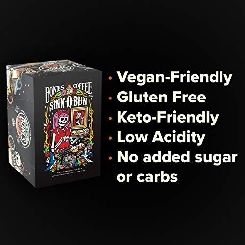 Bones Coffee Company Bones Coffee Company Flavored Coffee Bones Cups Sinn-O-Bunn Cinnamon Bun Flavor | 12ct Single-Serve Coffee Pods Compatible with Keurig 1.0 & 2.0 Keurig Coffee Maker