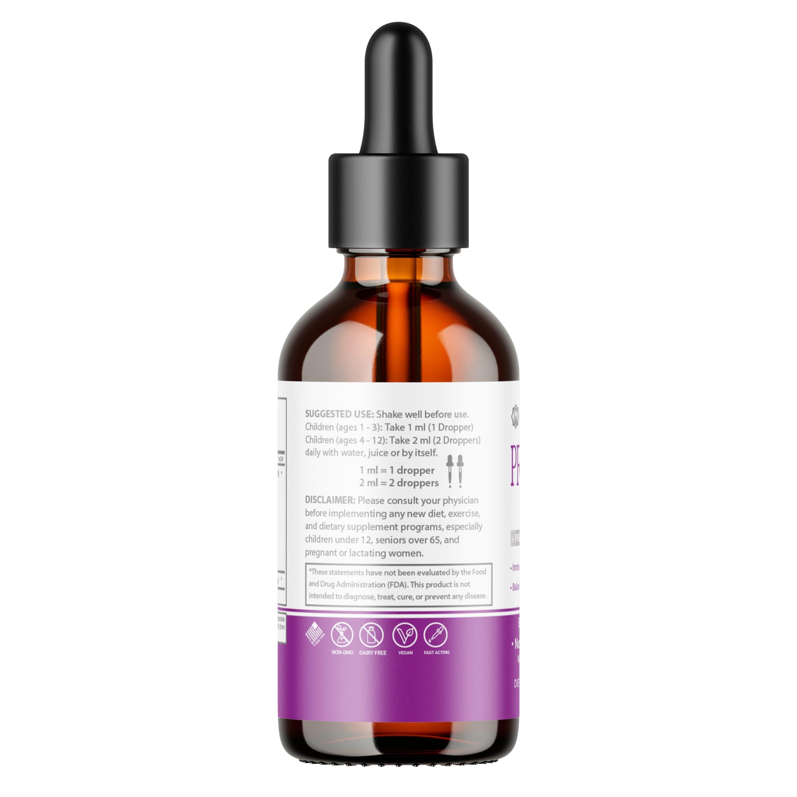 Healthy Genetics Healthy Genetics Liquid Probiotics for Kids & Toddlers | + Prebiotic + Ginger Root | Acidophilus Probiotic | Dairy Free | Vegan | Non-GMO | Gluten Free | 30-60 Servings