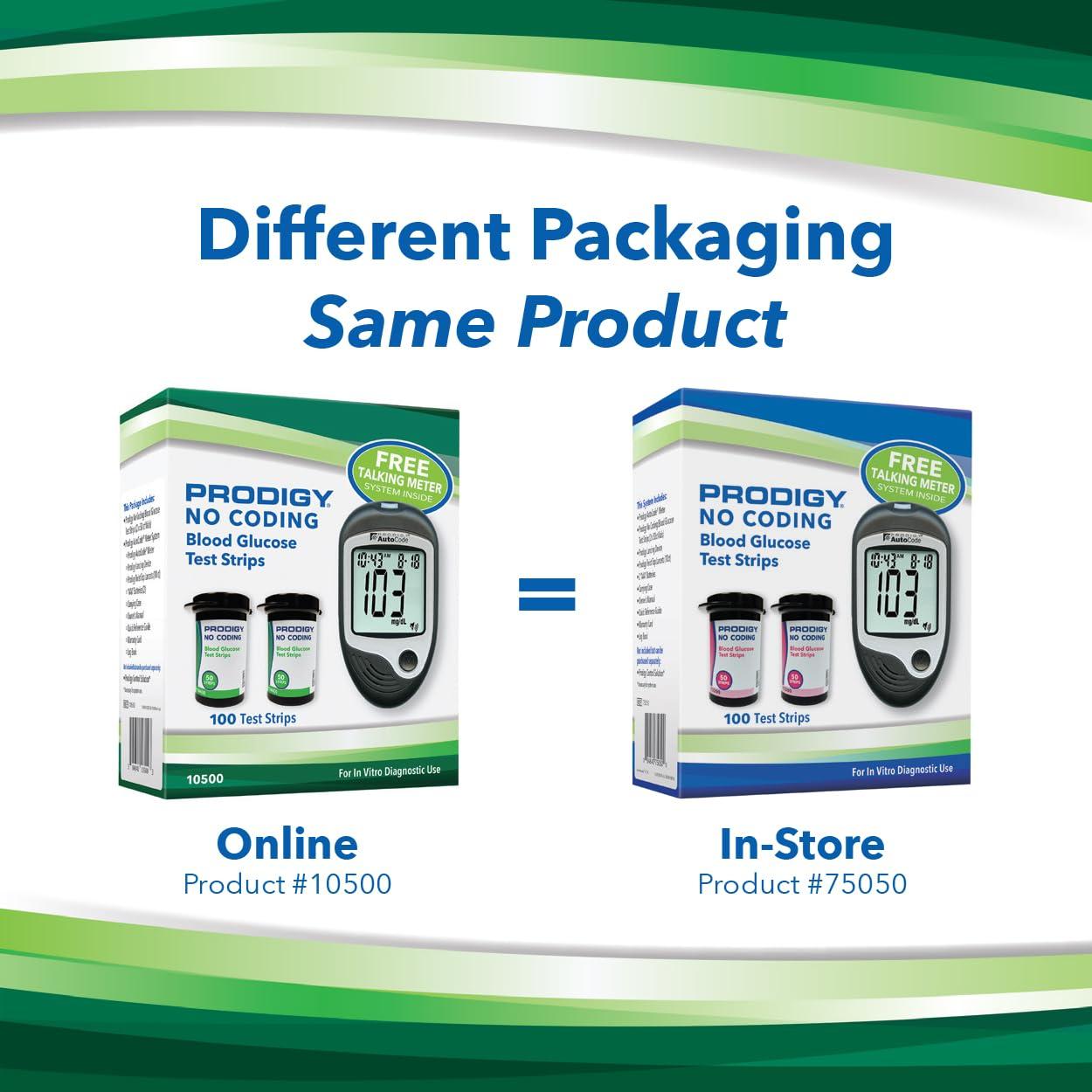 PRODIGY PRODIGY 100ct Test Strips with AutoCode Talking Meter Starter Kit