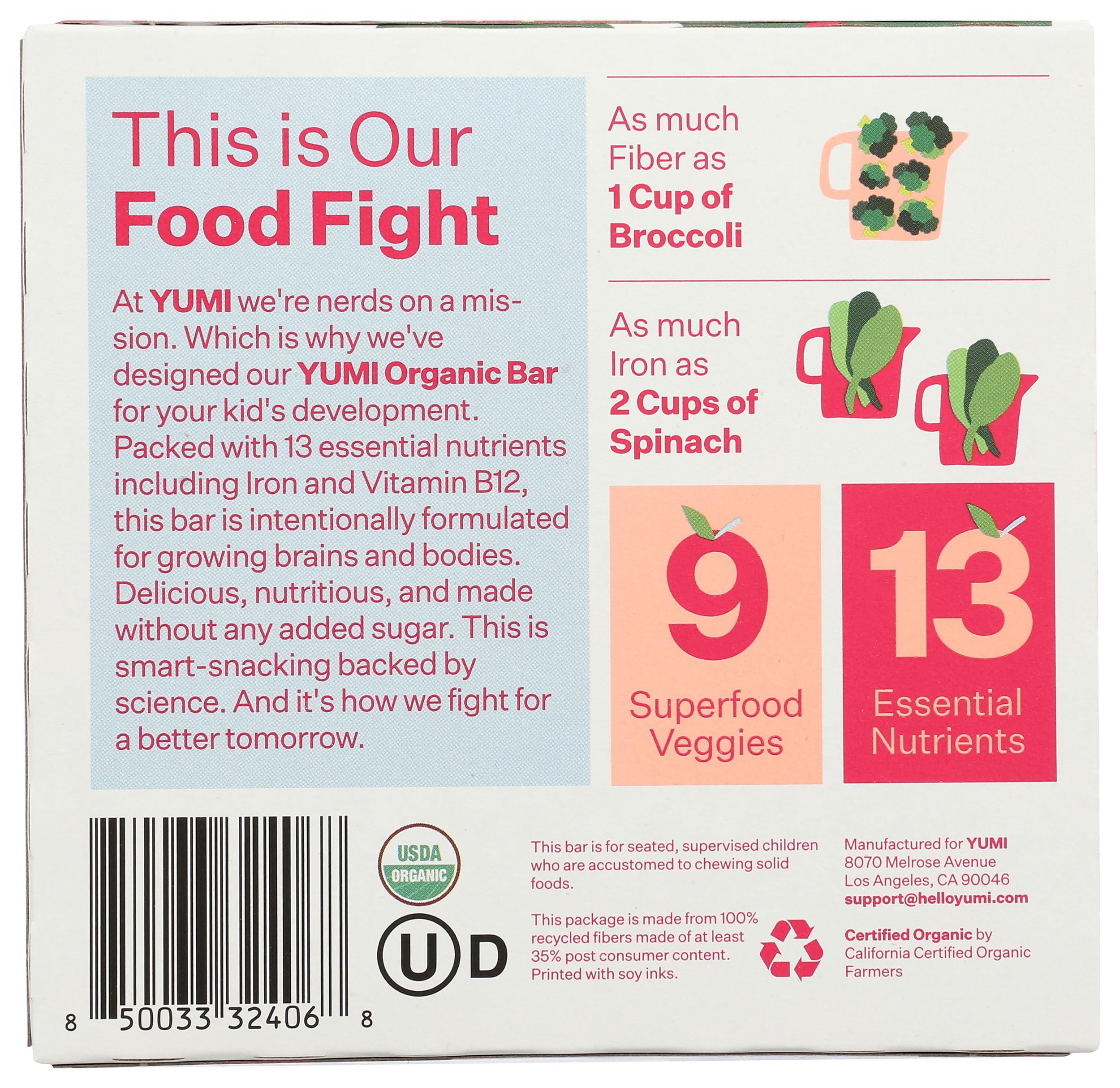 Yumi Yumi Organic Strawberry & Rhubarb Toddler Bars, 3.7 OZ